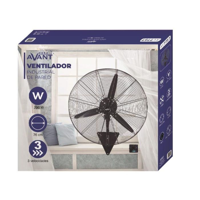 AVANT VENTILADOR INDUSTRIAL DE PARED, 76CM DE DIAMETRO, 200W