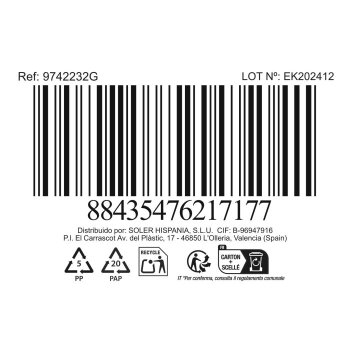 Confortime Tabla Planchar Ekoline 34 cm x 113 cm (2 Unidades)