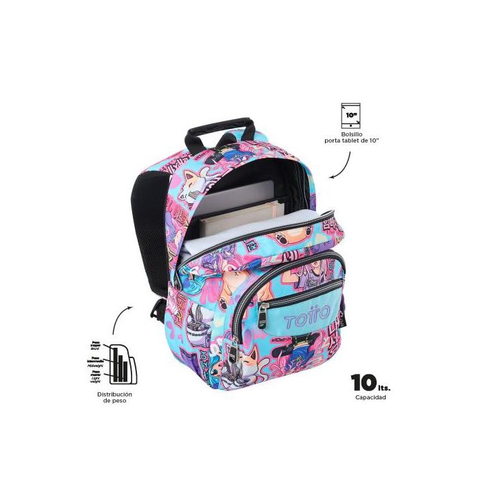 Mochila Rayol Happy Flow (33 X 44 X 13,5) - 19,6L Totto MA04ECO002-2416N-2AU 3 Mochila Rayol Happy Flow (33 X 44 X 13,5) - 19,6L Totto MA04ECO002-2416N-2AU 3
