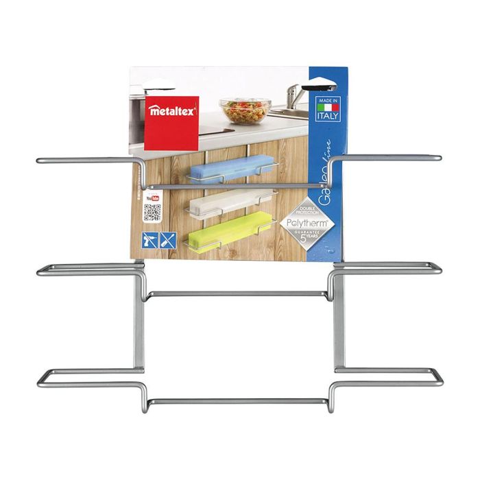 Metaltex Soporte triple de puerta para film/aluminio Galileo 36x9x30cm 4 Metaltex Soporte triple de puerta para film/aluminio Galileo 36x9x30cm 4