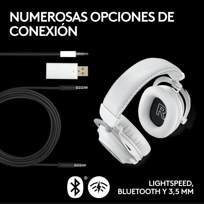 Logitech Auriculares Gaming G Pro X con micrófono cardioide, drivers Graphene 50 mm y tecnología LIGHTSPEED 3 Logitech Auriculares Gaming G Pro X con micrófono cardioide, drivers Graphene 50 mm y tecnología LIGHTSPEED 3