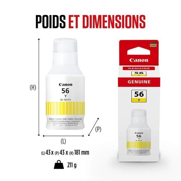 CANON Botella de tinta amarillo GI-56Y para GX6050 GX7050 4 CANON Botella de tinta amarillo GI-56Y para GX6050 GX7050 4