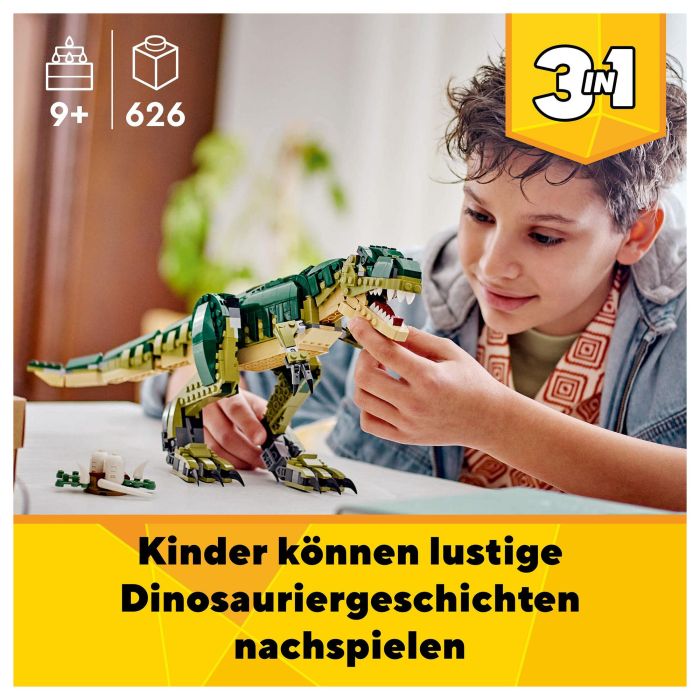 Lego 31151 T-Rex 3 en 1: Dinosaurio de juguete Triceratops o Pterodáctilo 20 Lego 31151 T-Rex 3 en 1: Dinosaurio de juguete Triceratops o Pterodáctilo 20