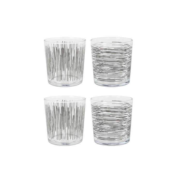 LAV Set de 4 Vasos Pinta Ischia, 340 cc (345 ml) c/u, Cristalería de 9x9x12 cm (6 Cajas)