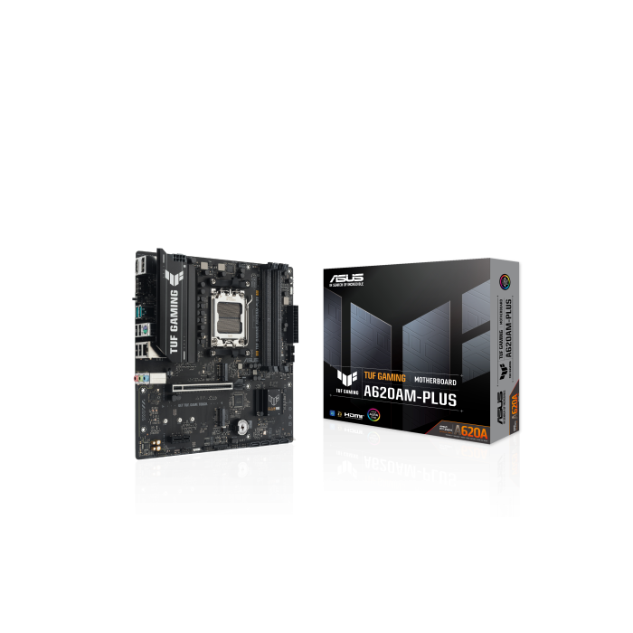 ASUS TUF GAMING A620AM-PLUS Placa Base Micro ATX AMD A620A Socket AM5 para AMD Ryzen Serie 7000/8000/9000 DDR5