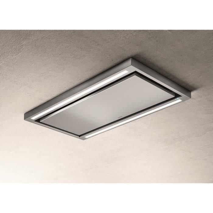 Elica PRF0142094 Campana de Techo Cloud Seven IX/A/90 - Extracción o Filtro, 760 m³/h, 3 velocidades, LED, 90 cm Inox A++