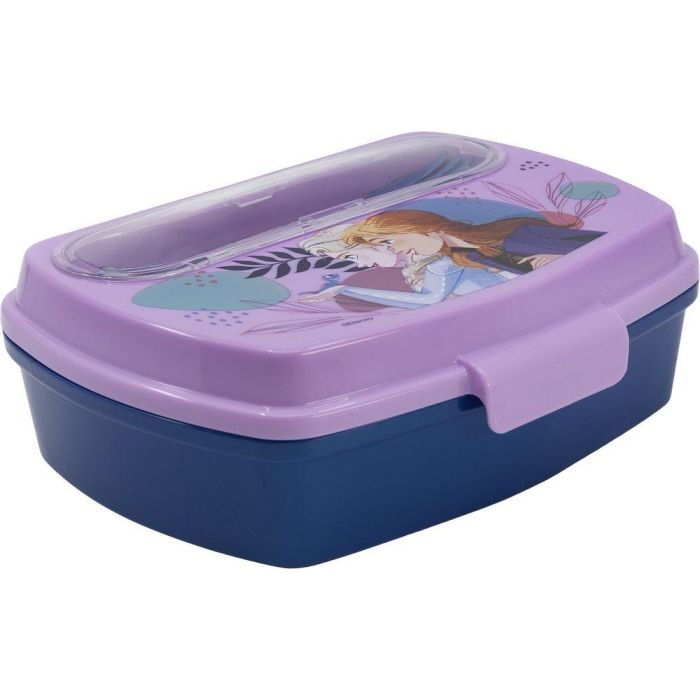 Disney Sandwichera Frozen CZ11271 con Cubiertos para Niños +3 Años Plástico Libre BPA 17.2cm 1