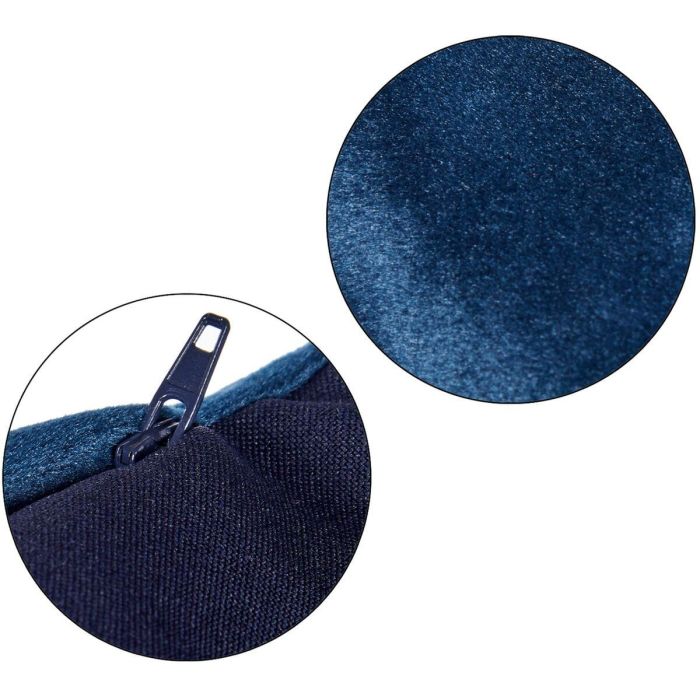 Cojín Terciopelo Azul Poliéster (45 x 13 x 45 cm) 2 Cojín Terciopelo Azul Poliéster (45 x 13 x 45 cm) 2