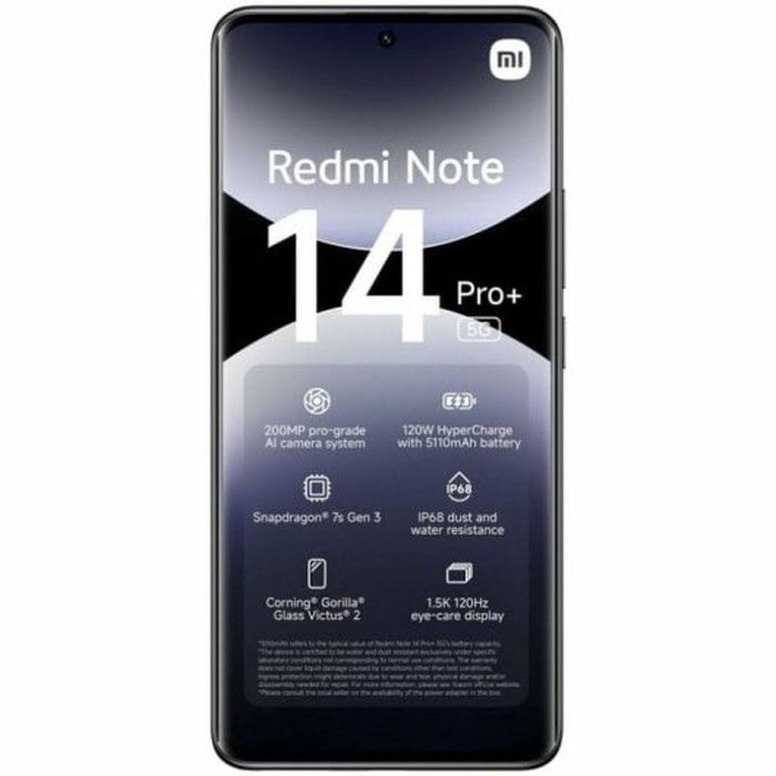 Smartphone Xiaomi Redmi Note 14 Pro+ 8GB/ 256GB/ "/ 5G/ Negro 8