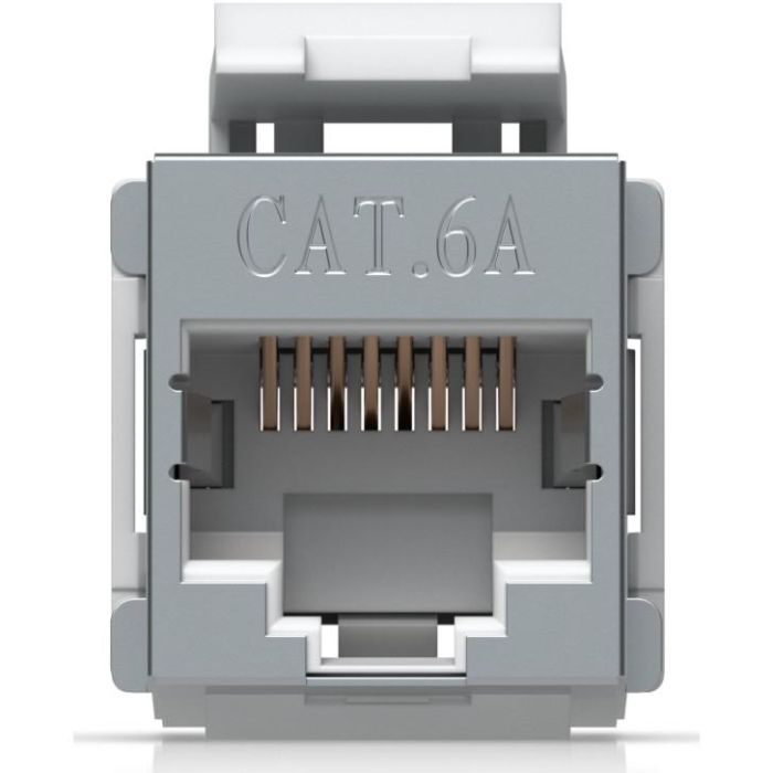 Ubiquiti Acoplador Keystone Cat6A Pass-through para Cables Ethernet Pre-terminados, Conector de Acero Inoxidable - Pack de 12 5