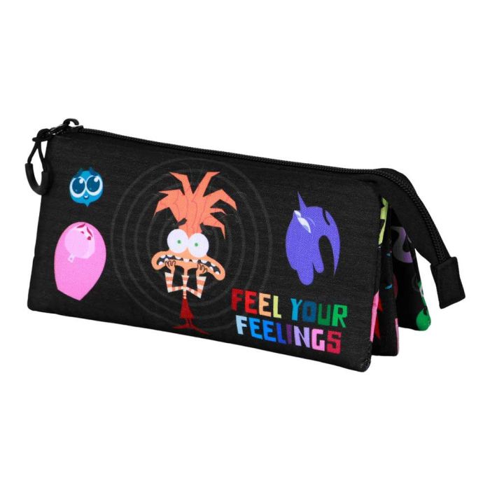 Estuche Portatodo Triple Feeling Disney Pixar Del Revés 2 / Inside Out Multicolor