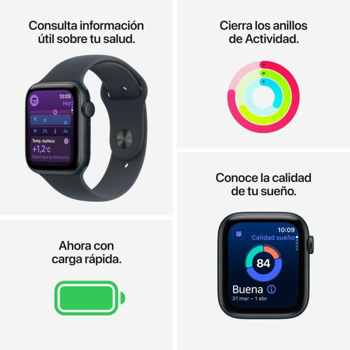 Smartwatch Apple MEHC4QL/A Negro 40 mm 5 Smartwatch Apple MEHC4QL/A Negro 40 mm 5