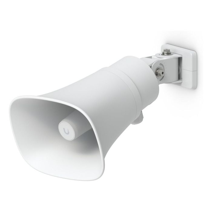 Ubiquiti (UI) UP-AI-Horn-Speaker-W Altavoz IP66 para Exterior de 1 vía, Alimentación PoE, 120 dB, Montaje en Pared, Blanco