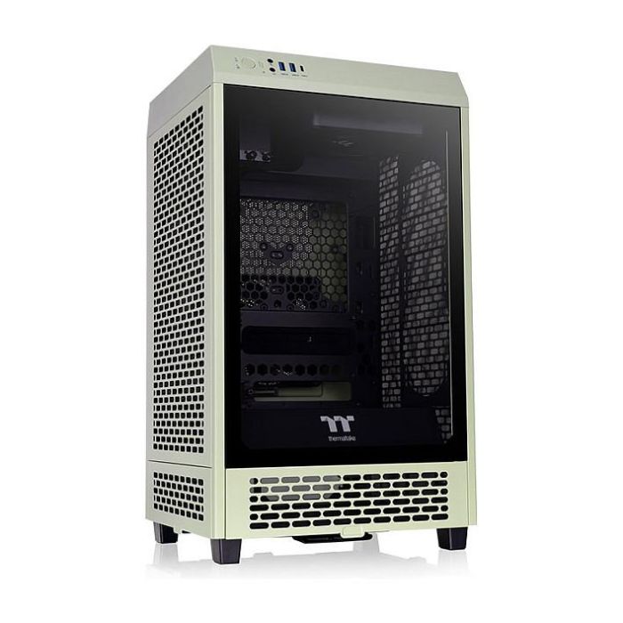 Thermaltake The Tower 200 Mini Tower Verde PC Gaming 20cm Verde PC Gaming con Ventana de Vidrio Templado