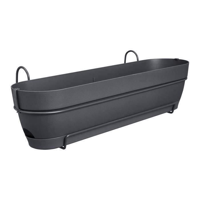 Balcón rectangular ELHO Vibia Campana Allin1 - Ø 70 - Plástico - 11 l - Antracita Balcón rectangular ELHO Vibia Campana Allin1 - Ø 70 - Plástico - 11 l - Antracita