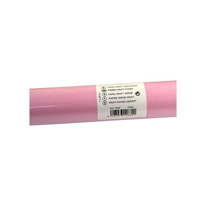 Papel De Embalar Kraft Rollo Sadipal Fusion 1X50 M Rosa
