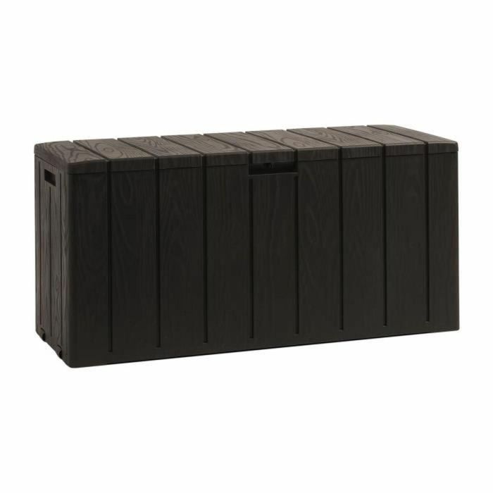Toomax TOO8009371018821 Baúl de Jardín BRAVO de Resina Marrón 270L, Medidas 117,5x45x56 cm (Largo x Ancho x Alto)