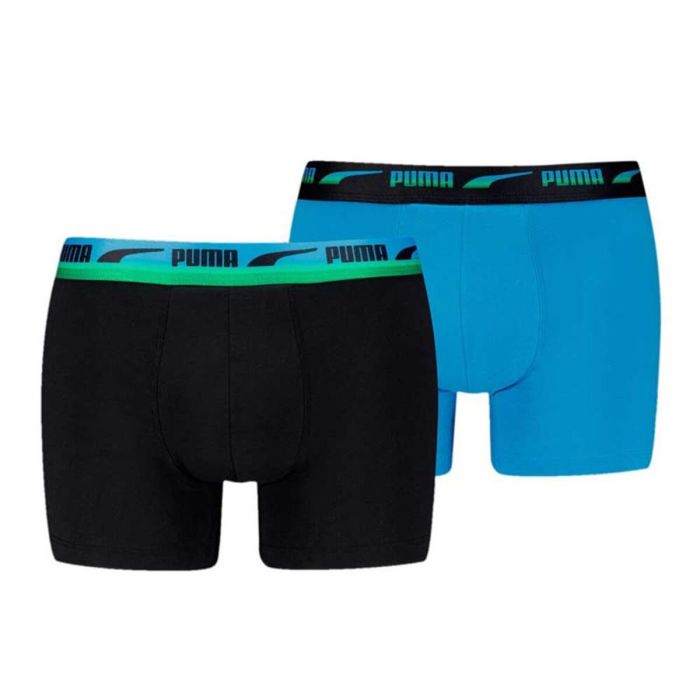 Bóxer de Hombre Puma Gradient Waistband 2P Azul Negro 2 Piezas