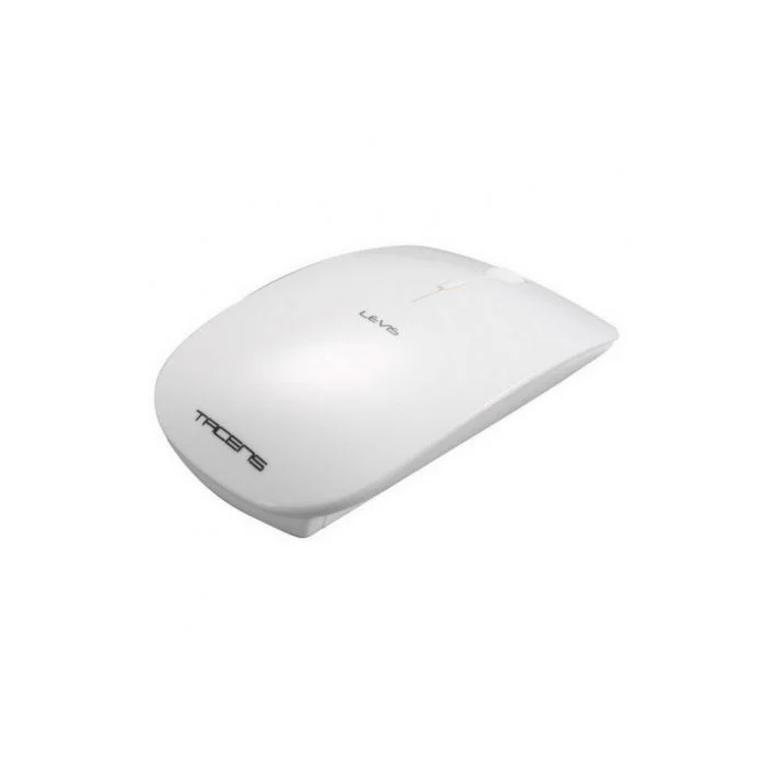 Tacens 6LEVISCOMBOV2 Teclado y Ratón Inalámbricos Compacto Ultrafino Multimedia Blanco con Sensor Óptico 1200-2000 DPI Tecnología 2.4G