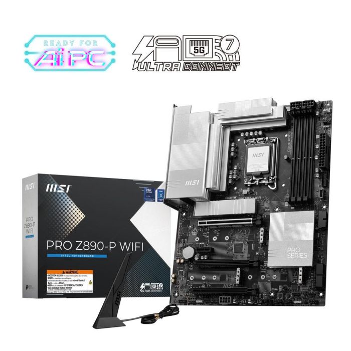 MSI PRO Z890-P WiFi Placa Base Intel LGA 1851 Z890 DDR5 Wi-Fi 7 USB 3.2 HDMI DisplayPort M.2 SATA III ATX 1 MSI PRO Z890-P WiFi Placa Base Intel LGA 1851 Z890 DDR5 Wi-Fi 7 USB 3.2 HDMI DisplayPort M.2 SATA III ATX 1