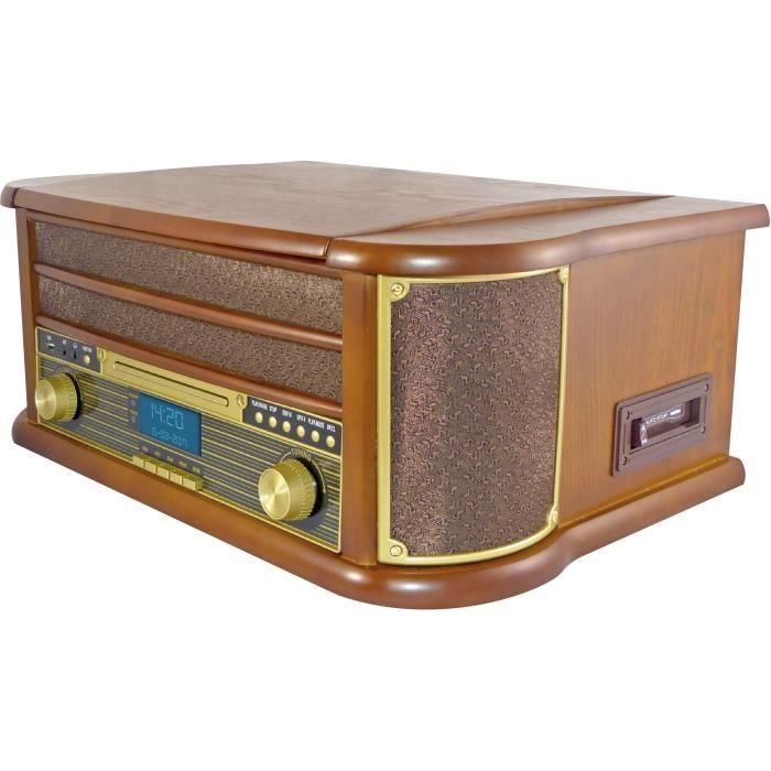 Inovalley RETRO29E-N Equipo Hifi Retro con Tocadiscos Vinilo 33/45/78 rpm, Bluetooth 5.0, CD/Cassette, Radio FM, USB 2x20W 3 Inovalley RETRO29E-N Equipo Hifi Retro con Tocadiscos Vinilo 33/45/78 rpm, Bluetooth 5.0, CD/Cassette, Radio FM, USB 2x20W 3