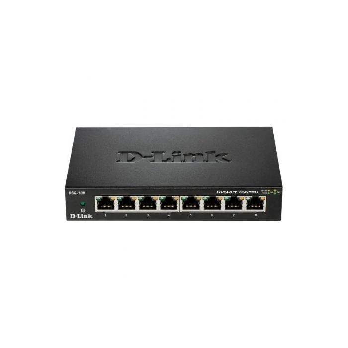 D-Link Switch DGS-108 8 Puertos Gigabit Ethernet 10/100/1000 RJ-45