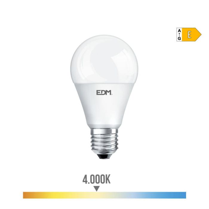 Edm Bombilla LED Standard E27 17W 1900LM 4000K Luz Día Ø6,5x12,5cm