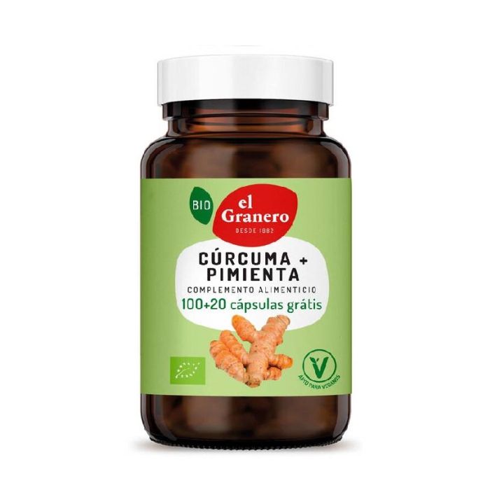 Cúrcuma + Pimienta Bio 120 Càps Cúrcuma + Pimienta Bio 120 Càps