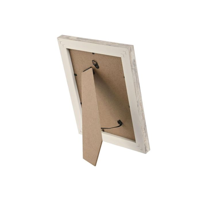 DKD Home Decor Marco de Foto para fotos de 15x20 cm estilo Scandi. Incluye 2 unidades, color Blanco Natural y frontal de Cristal. 1