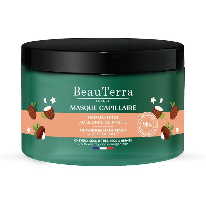 Beauterra Mascarilla Réparateur 250 ml - Nutrición Intensa para Cabello Seco, Dañado y Rizado con Frizz