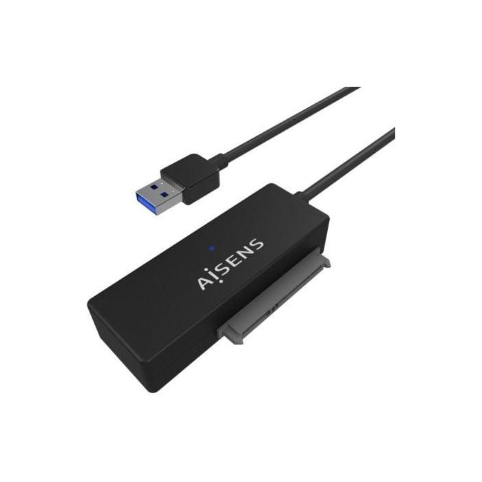 AISENS - ADAPTADOR SATA A USB-A USB 3.0/USB3.1 GEN1 PARA DISCOS DUROS 2.5 Y 3.5 CON ALIMENTADOR, NEG