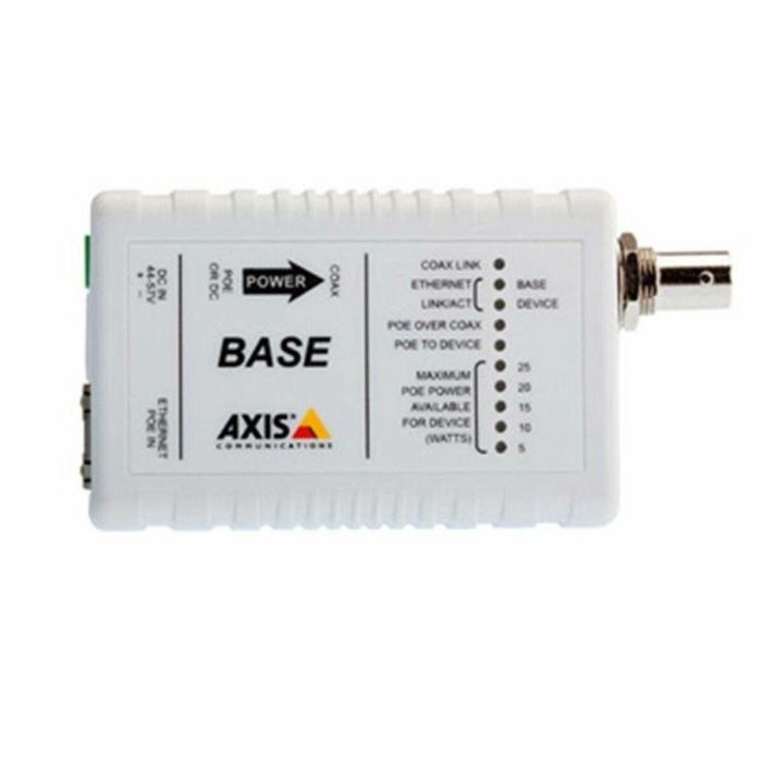 Axis T8640 Adaptador Conversor PoE+ Ethernet Coaxial para Cámaras IP - Transforma Analógico a Digital hasta 500m