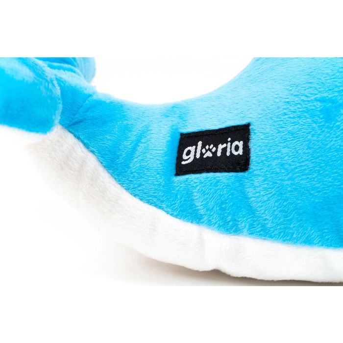 Gloria Peluche para Perro Nuka Narval con Squeaker, Textura Blanda Azul. Juguete Interactivo, Estimulante del Juego y la Curiosidad 5