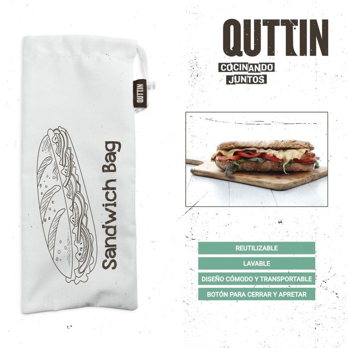 Bolsa para bocadillo reutilizable Quttin (24 Unidades) 3 Bolsa para bocadillo reutilizable Quttin (24 Unidades) 3
