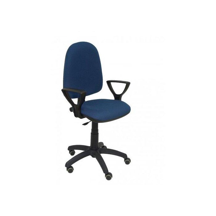 Silla Piqueras Y Crespo Ayna Brazos Fijos Mecanismo Contacto Permanente Con Regulacion De Profundidad Ruedas De Parquet Asiento Y Respaldo Tapizado Bali Azul Marino