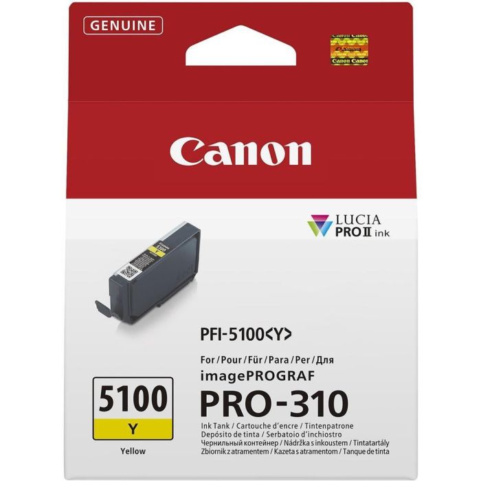 Cartucho Tinta Canon Pfi - 5100 Amarillo Cartucho Tinta Canon Pfi - 5100 Amarillo