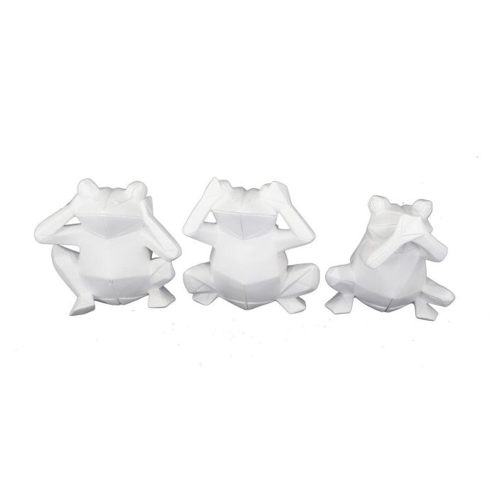 Figura Moderno DKD Home Decor Blanco 13 x 17.8 x 18.5 cm (3 Unidades)