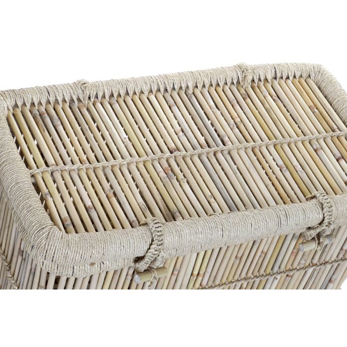 DKD Home Decor Baúl Balinés de Almacenamiento Decorativo Bambú y Cuerda Natural 46x74x46 cm - Set de 2 2