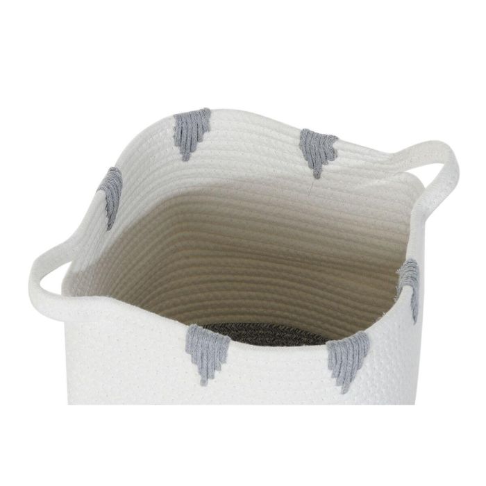 DKD Home Decor Cesta de Almacenamiento Estilo Boho Algodón Blanco Mostaza y Colores Surtidos 34x34x40 cm - Pack de 3 2 DKD Home Decor Cesta de Almacenamiento Estilo Boho Algodón Blanco Mostaza y Colores Surtidos 34x34x40 cm - Pack de 3 2