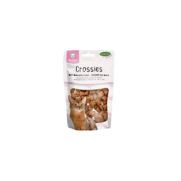 BUBIMEX VET Snack para Gatos Cat Crossies con Malta - Ayuda Pelo y Digestión - 50g
