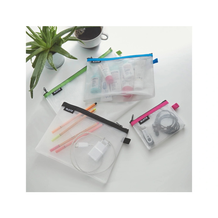 Leitz Bolsita Multiusos Lavable con Cremallera, Fondo Extensible, Negro, 17x24 cm 2