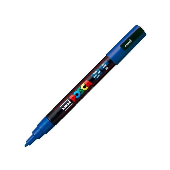 POSCA Marcador PC-3M Punta Cónica 0,9 - 1,3 mm Azul Pintura No Permanente
