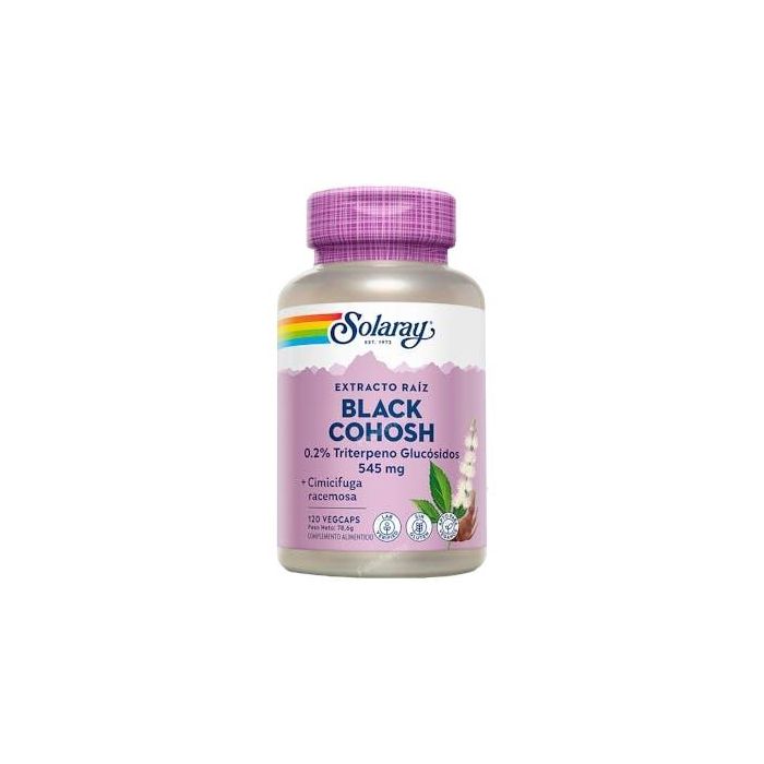 SOLARAY Black Cohosh (Cimicifuga racemosa) 545 mg para la mujer, apoyo nutricional en cambios de edad madura, 120 cápsulas