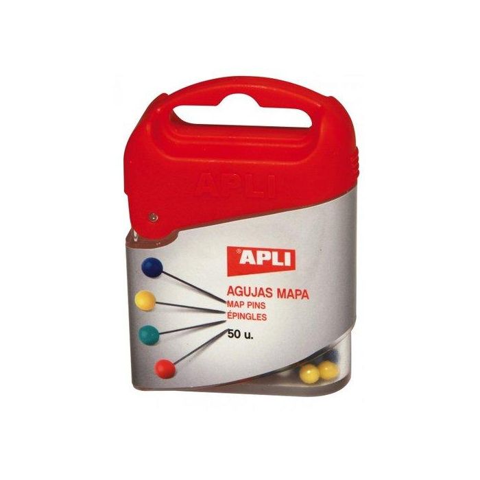 Aguja Señalizadora Mapa Apli 4X20 Mm. Autoservicio Caja De 50 Surtido