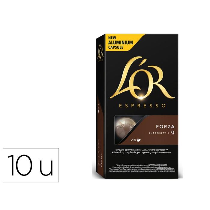 Cafe L'Or Espresso Forza Fuerza 9 Caja De 10 Unidades Compatible Con Nespresso Cafe L'Or Espresso Forza Fuerza 9 Caja De 10 Unidades Compatible Con Nespresso