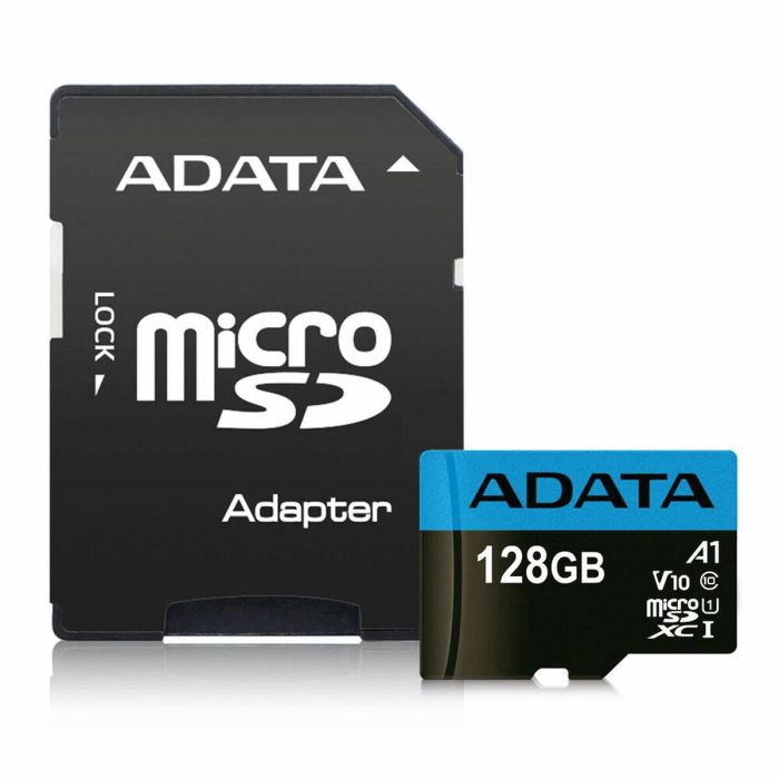 Tarjeta de Memoria Micro SD con Adaptador Adata AUSDX128GUICL10A1-RA1 128 GB 1