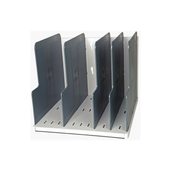 Exacompta Modulotop Clasificador Vertical Con 5 Separadores A4+ Gris Claro-Gris Ratón