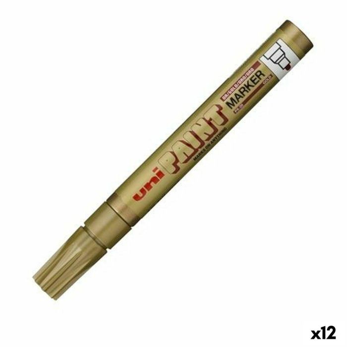 Rotulador permanente Uni-Ball Paint Marker PX-20 Oro 12 Unidades Rotulador permanente Uni-Ball Paint Marker PX-20 Oro 12 Unidades