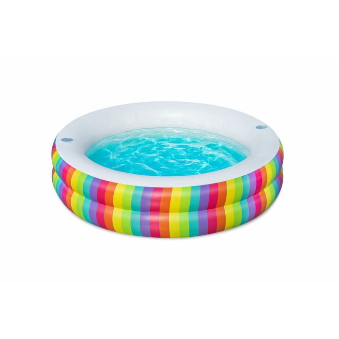 Bestway Piscina Infantil 2 Aros Arcoiris 206x206x51 cm +6 Años Jardin 54443 5