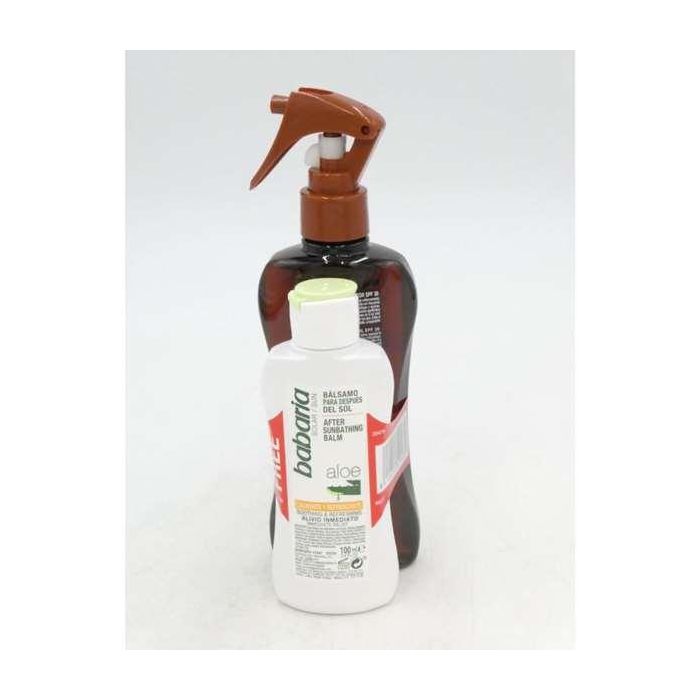 Babaria Aceite Solar Coco Bronceador SPF30 Corporal Spray 200ml + After Sun Aloe Vera Calmante 100ml Lote 2 pz 1